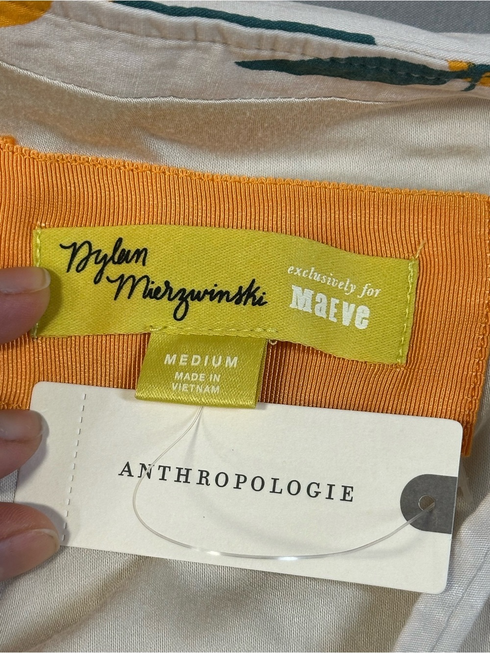 NWT Maeve x Anthropologie Dylan Mierzwinski Colette Citrus Midi Dress - Medium - Picture 5 of 16